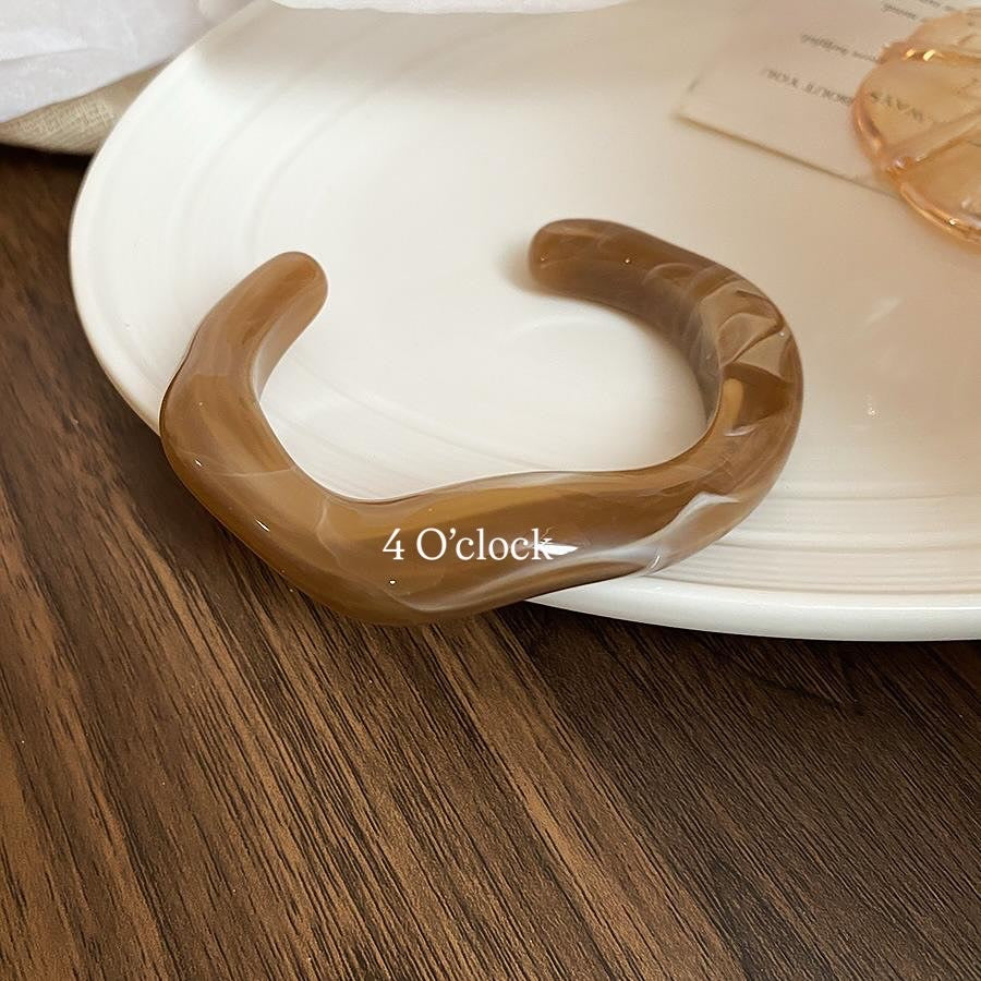 ✨HC106: Elastic Resin Bangles/Bracelet - Dark Brown💗