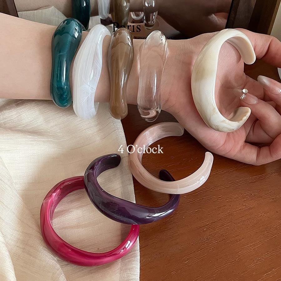 ✨HC93: Elastic Resin Bangles/Bracelet - Transparent💗
