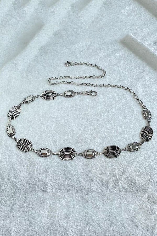 ✨WC07: Pinteresty Waist Chains: Silver Rectangular Blocks💫