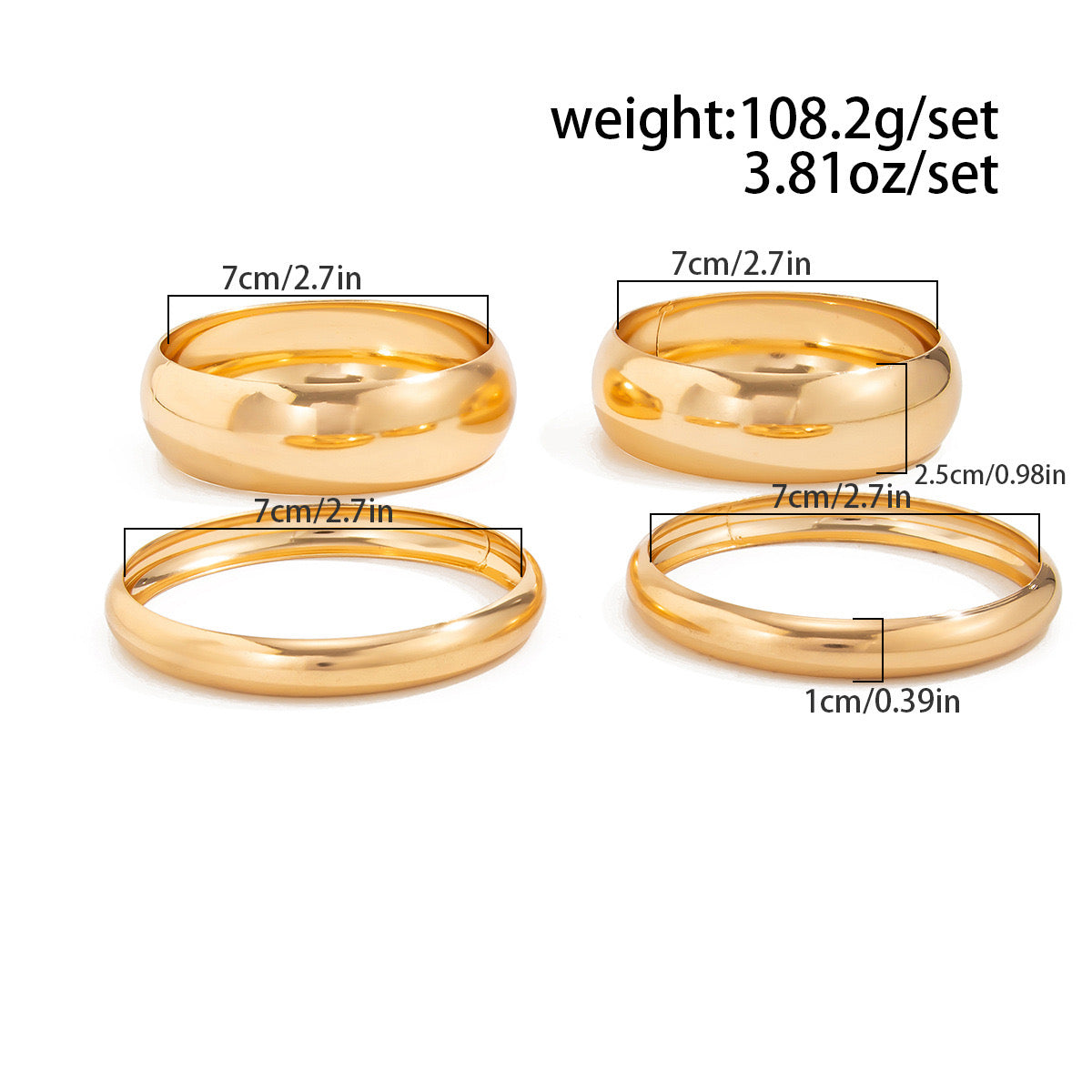 ✨HC121: Bangles Sets for Stack: Bangles Sets (Golden)✨