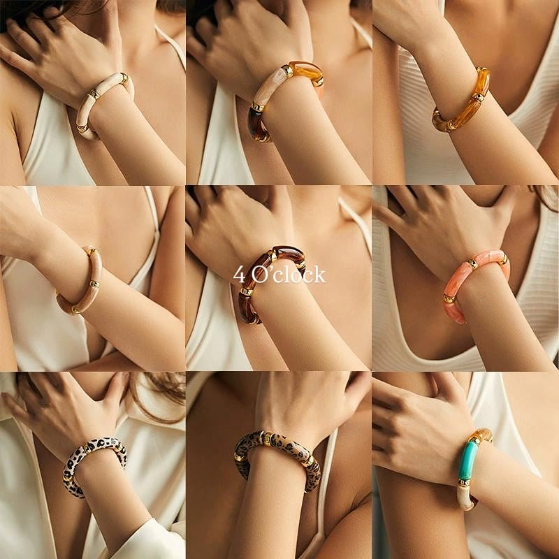 ✨HC67: Elastic Resin Bangles/Bracelet - Coffee💗