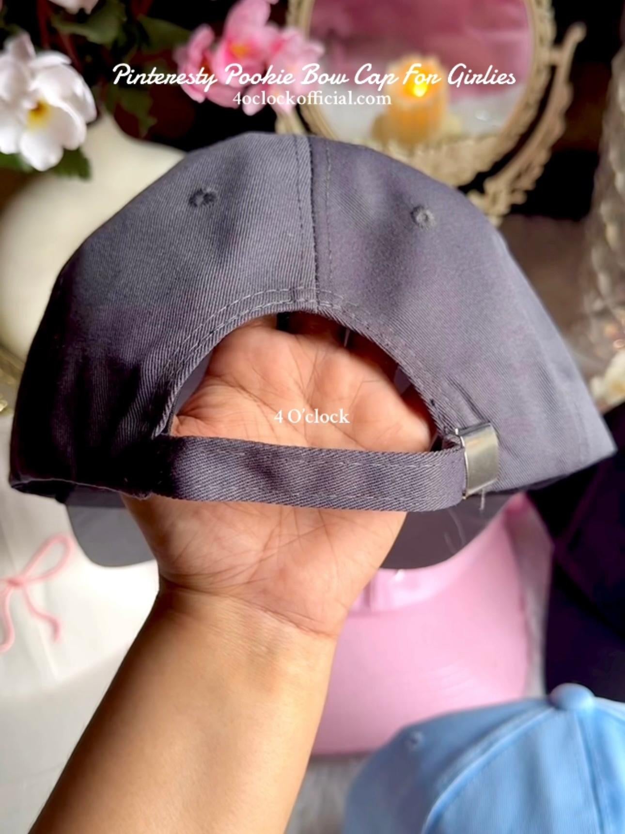 🧢🎀Pookie Bow Cap: Grey🎀🧢