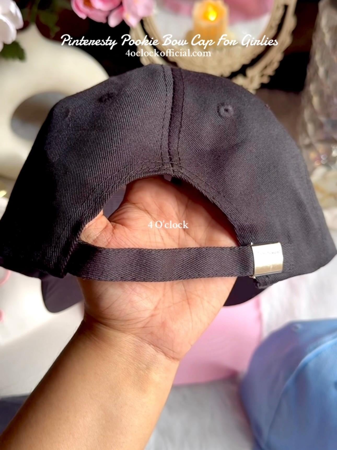 🧢🎀Pookie Bow Cap: Black🎀🧢