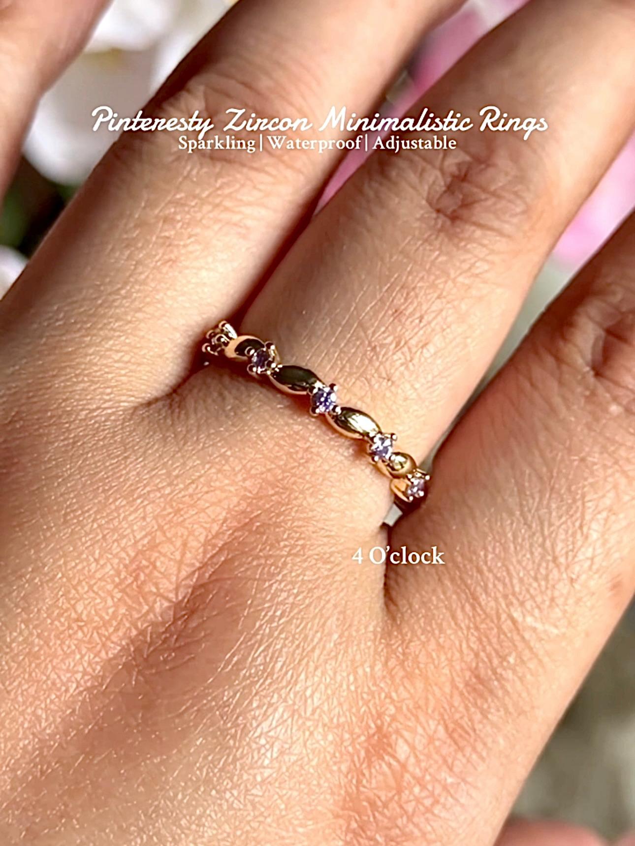 💍R230: Stainless Steel Zircon Minimalistic Finger Ring: Purple Sway (1pc) (With Box)✨