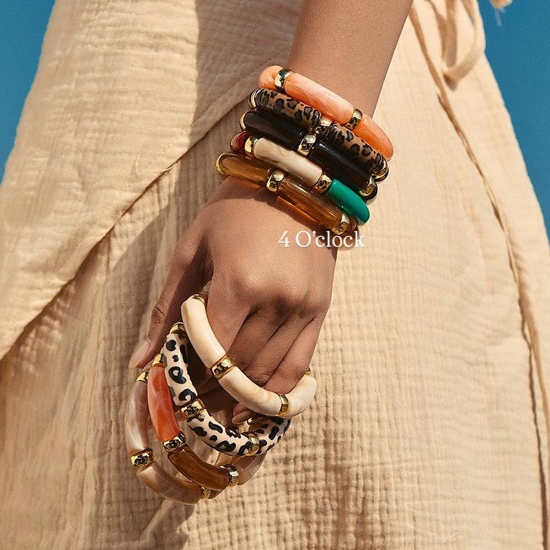 ✨HC67: Elastic Resin Bangles/Bracelet - Coffee💗