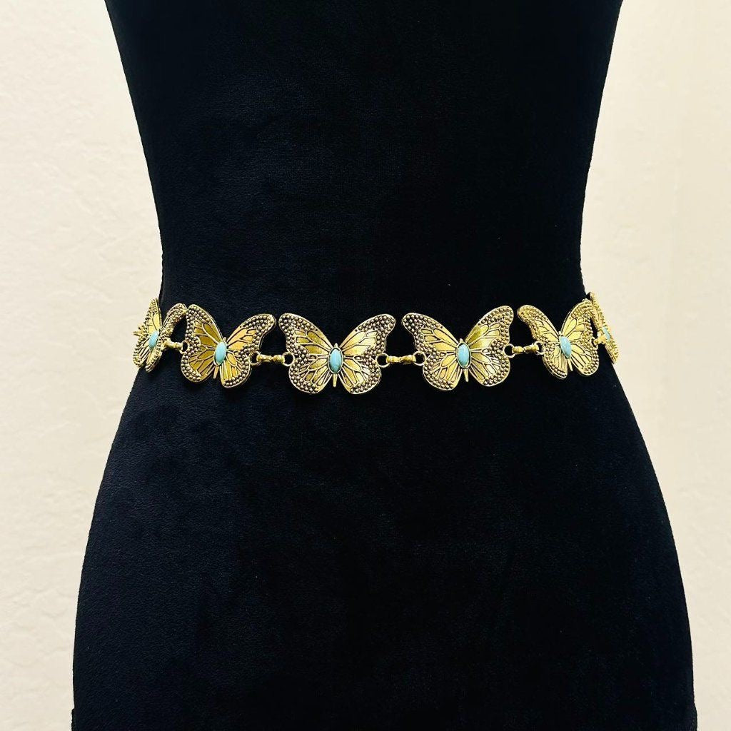 ✨WC03: Pinteresty Waist Chains: Vintage Butterfly Golden💫