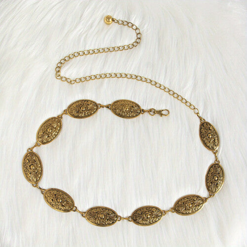 ✨WC26: Pinteresty Waist Chains: Peony Oval (Golden)💫