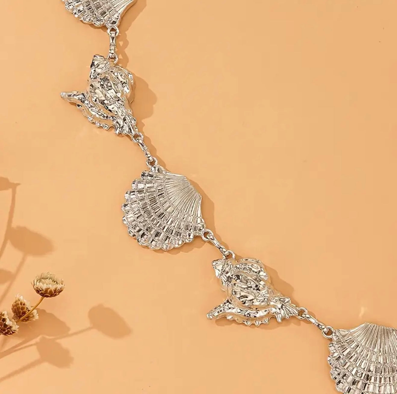 ✨WC27: Pinteresty Waist Chains: Silver Sea Shell 💫