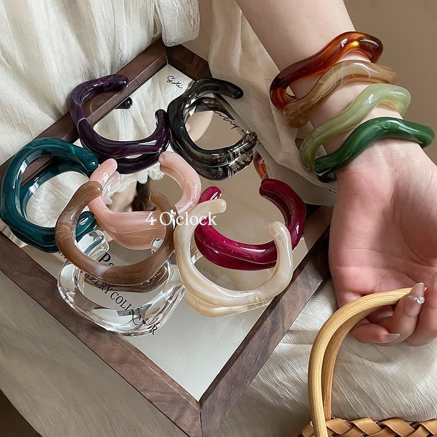 ✨HC104: Elastic Resin Bangles/Bracelet - Coffee💗