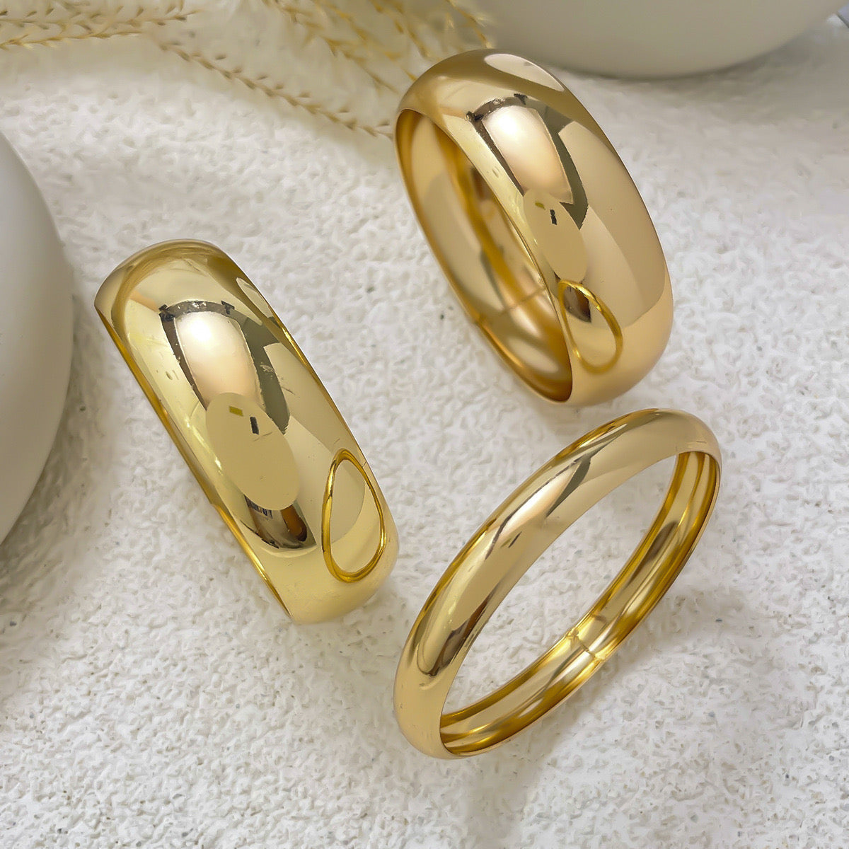 BOHO6: Boho Bangles: 3 pieces set (Golden)
