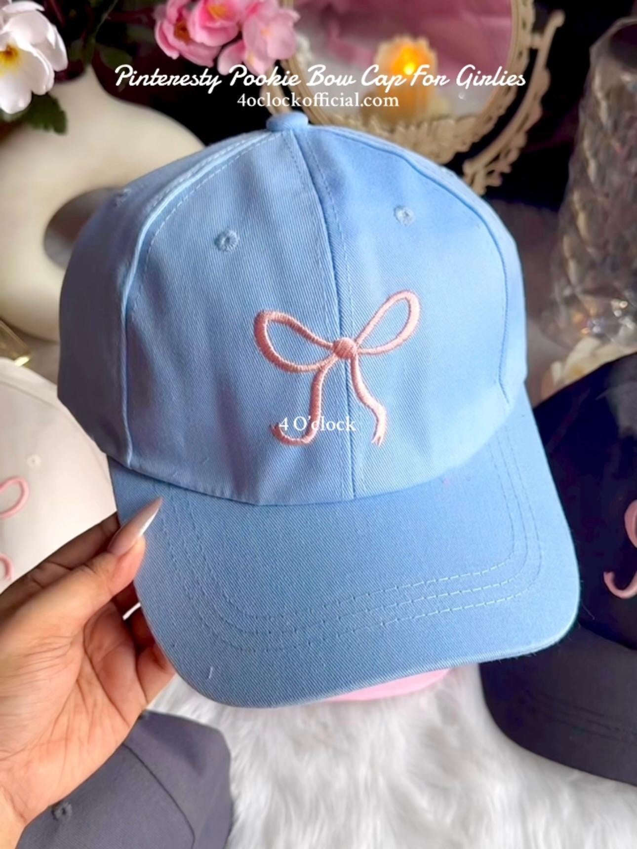 🧢🎀Pookie Bow Cap: Blue🎀🧢