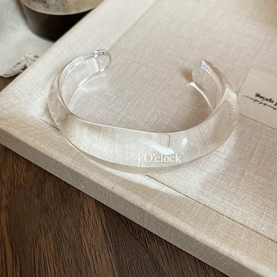 ✨HC93: Elastic Resin Bangles/Bracelet - Transparent💗