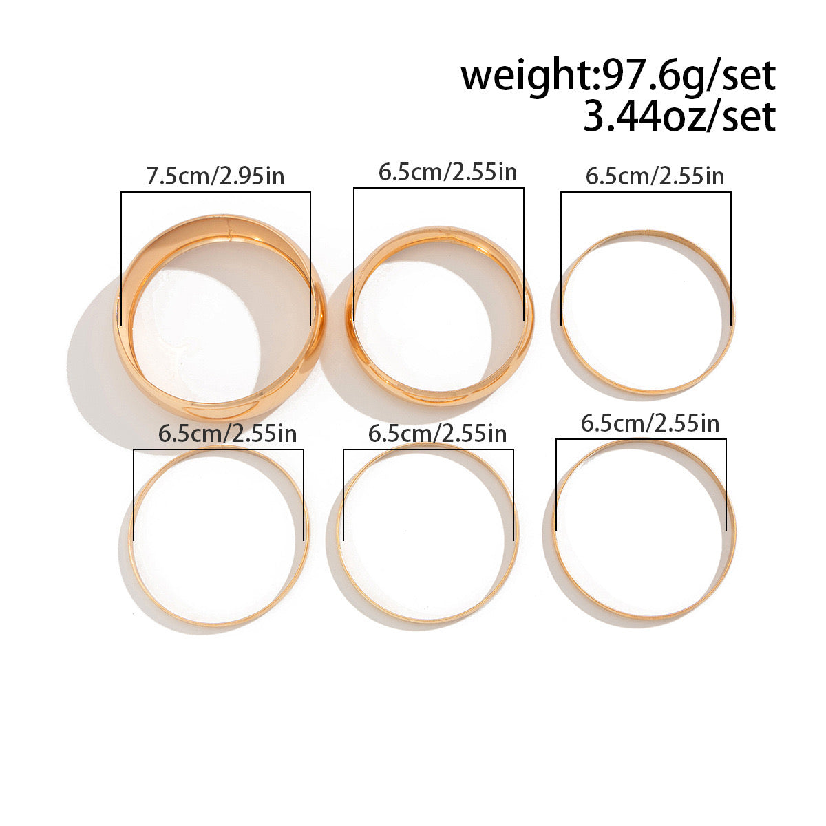 ✨HC115: Bangles Sets for Stack: Bangles Sets (Golden)✨