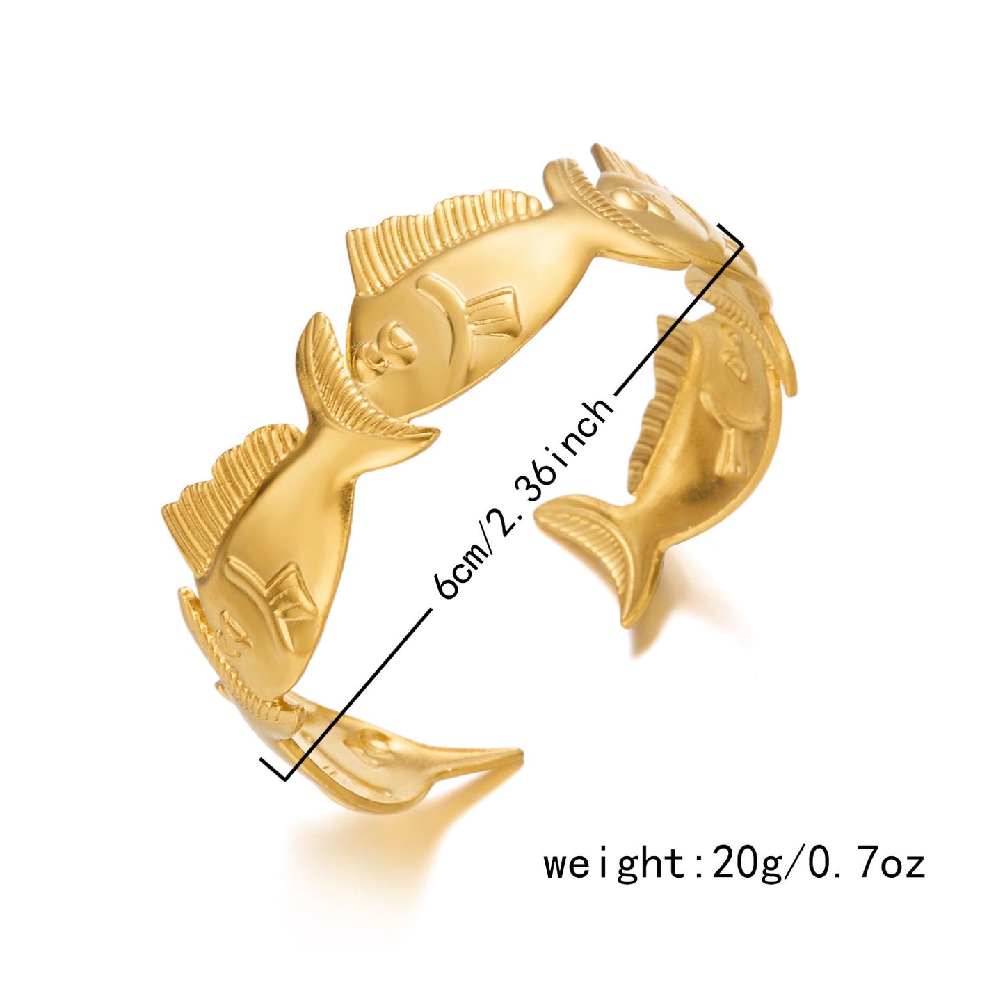 ✨HC141: 18k Gold Plated Stainless Steel Handcuff for Stack: Marina Cuff (Golden)✨