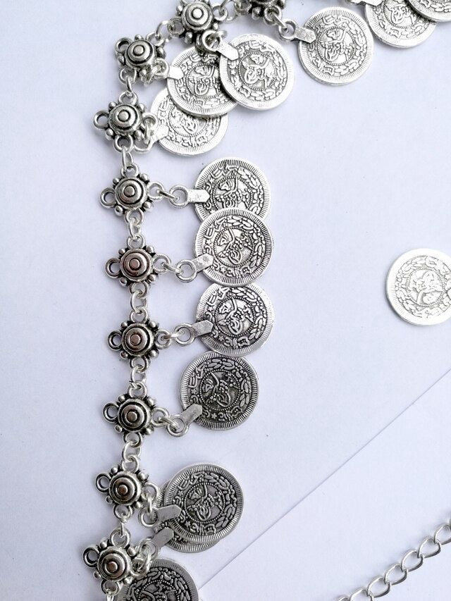 ✨WC21: Pinteresty Waist Chains: Ancient Coin (Silver)💫