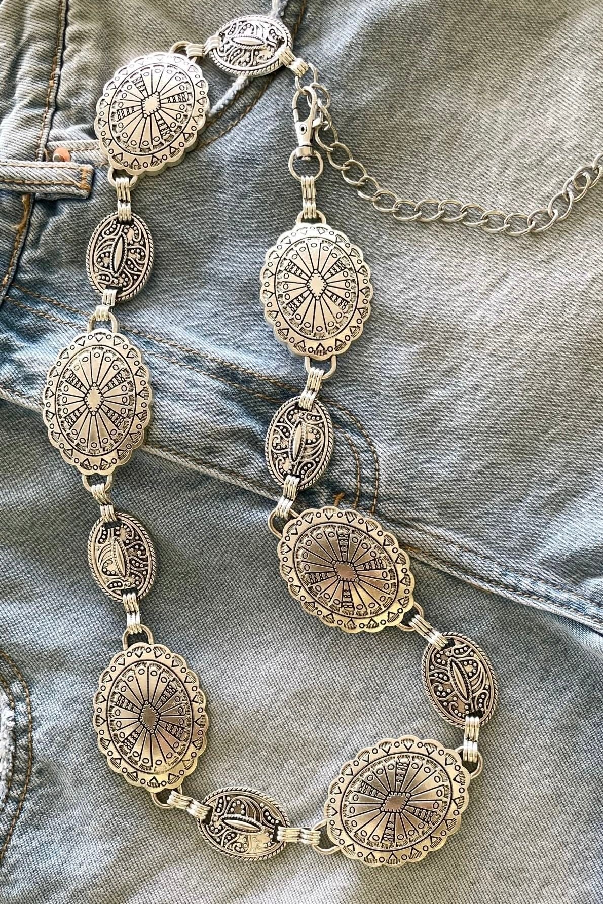✨WC02: Pinteresty Waist Chains: Ethnic Silver 💫