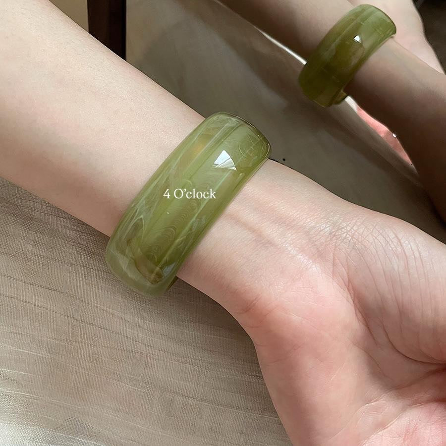 ✨HC89: Elastic Resin Bangles/Bracelet - Green💗