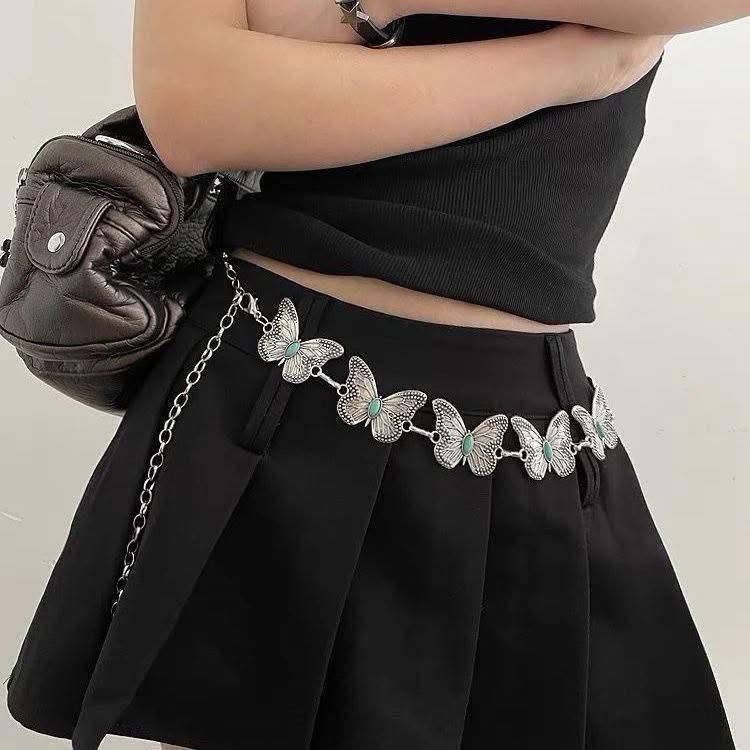 ✨WC04: Pinteresty Waist Chains: Vintage Butterfly Silver💫