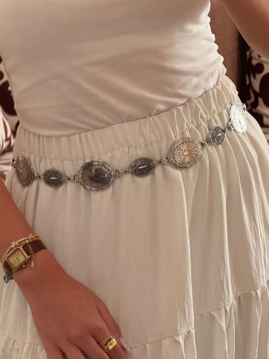 ✨WC02: Pinteresty Waist Chains: Ethnic Silver 💫