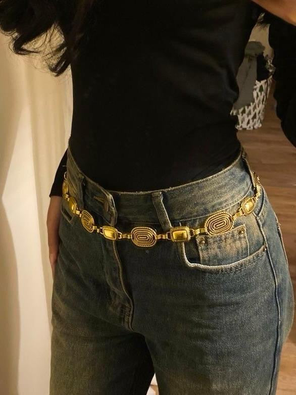 ✨WC06: Pinteresty Waist Chains: Golden Rectangular Blocks💫
