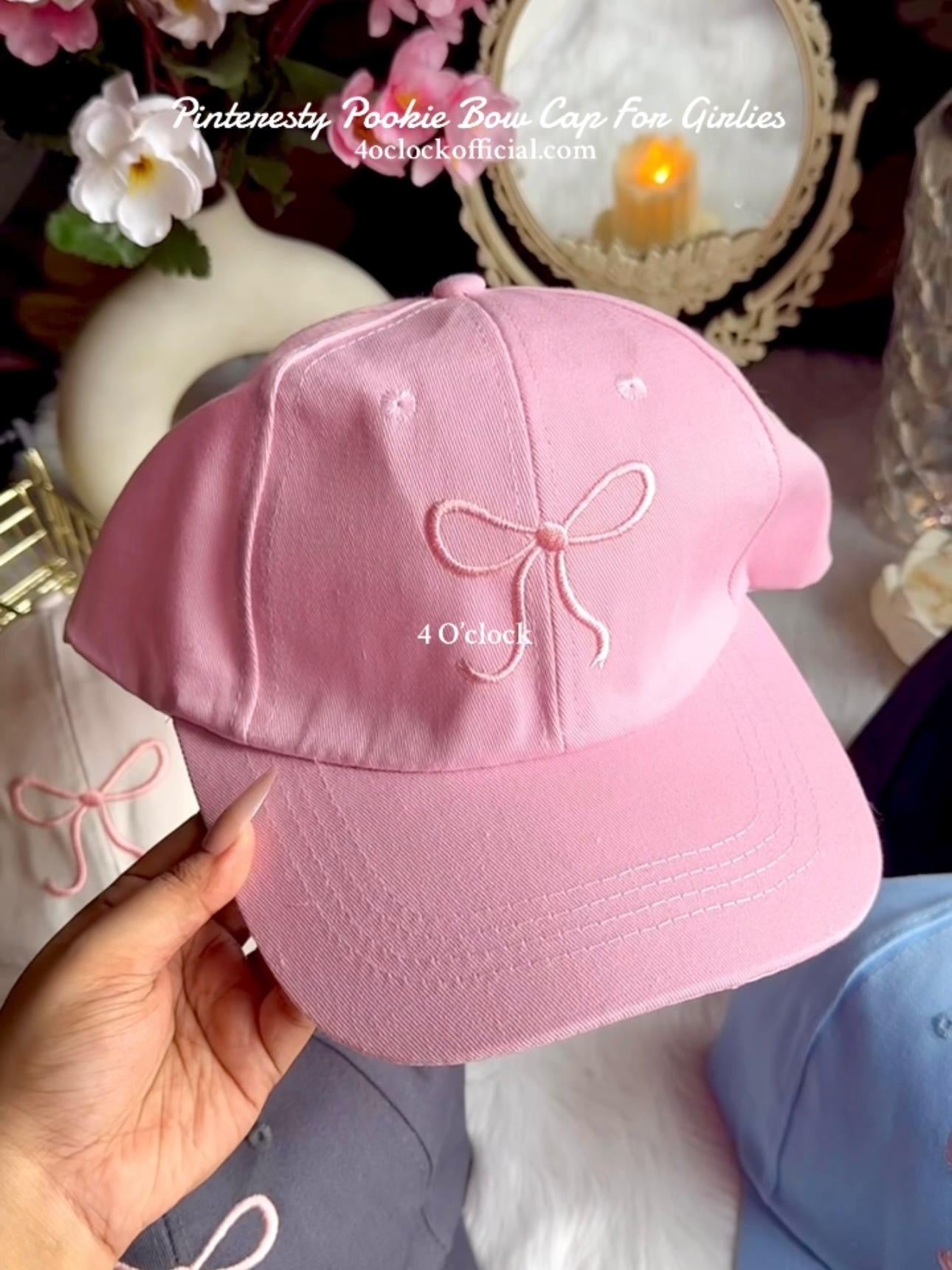🧢🎀Pookie Bow Cap: Pink🎀🧢