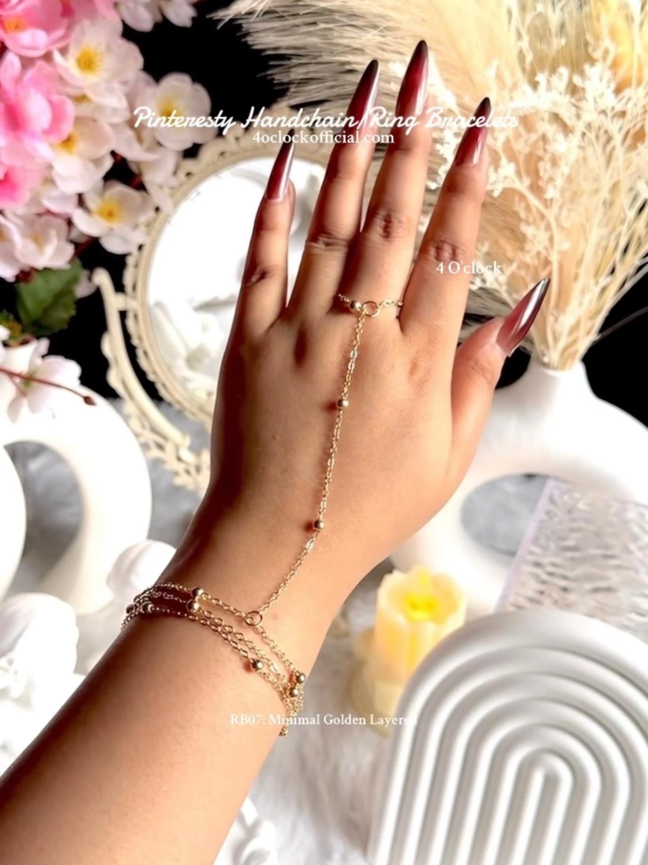 ✨RB07: Ringchain Bracelet:Minimal Golden Layer✨