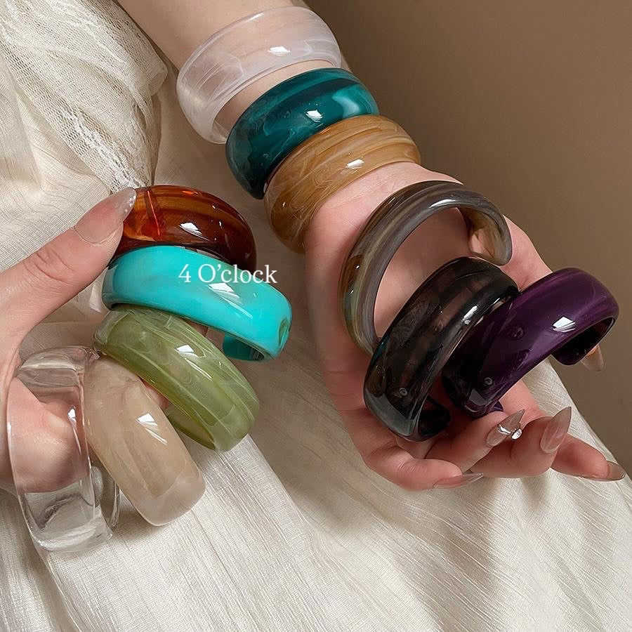 ✨HC83: Elastic Resin Bangles/Bracelet - Transparent💗