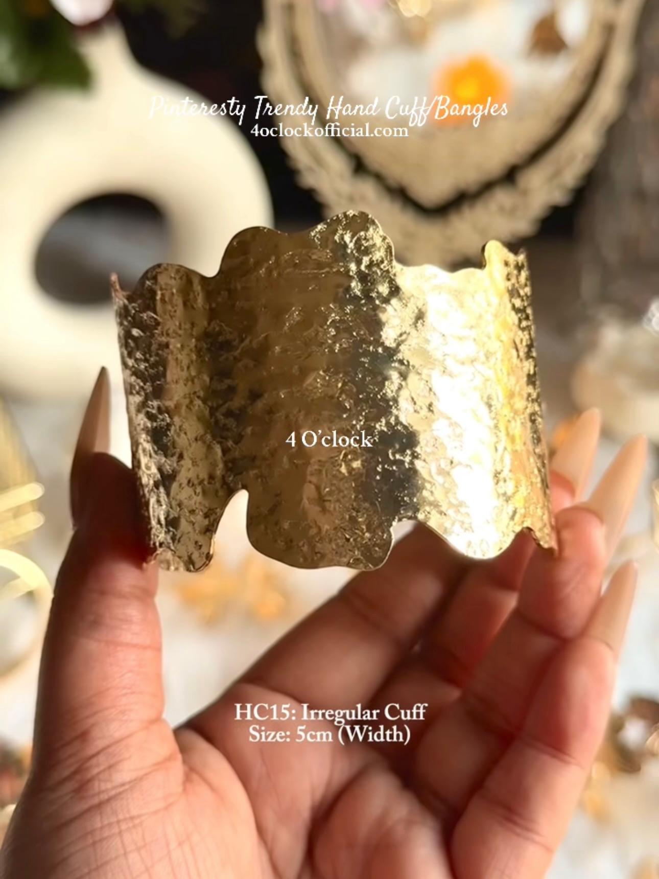 ✨HC15: Handcuff for Stack: Gold Irregular Bracelet ✨