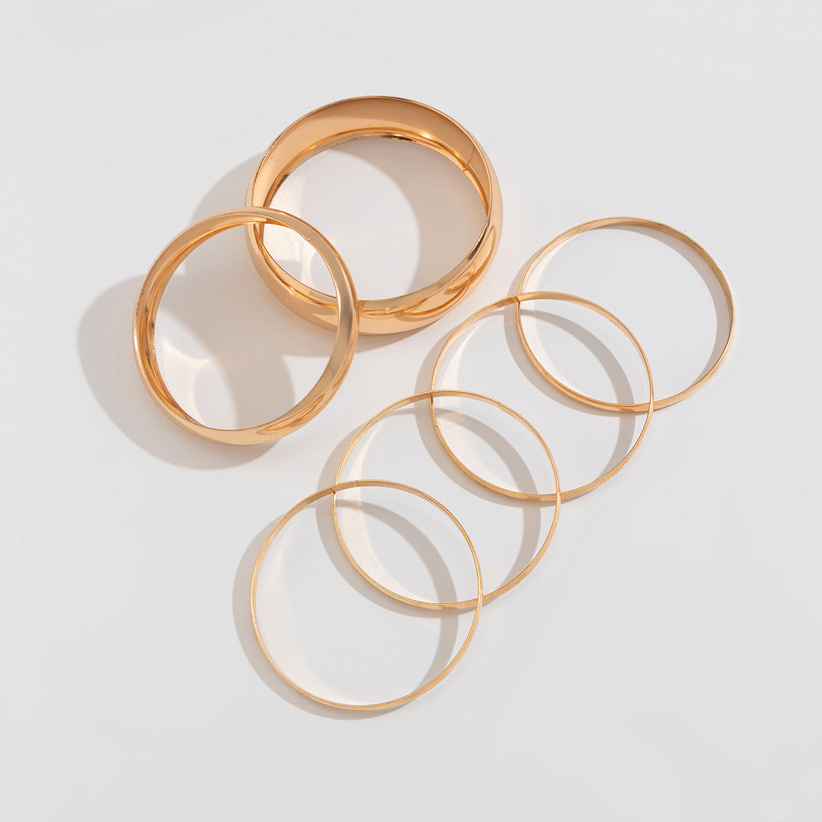 BOHO7: Boho Bangles: 6 pieces set (Golden)