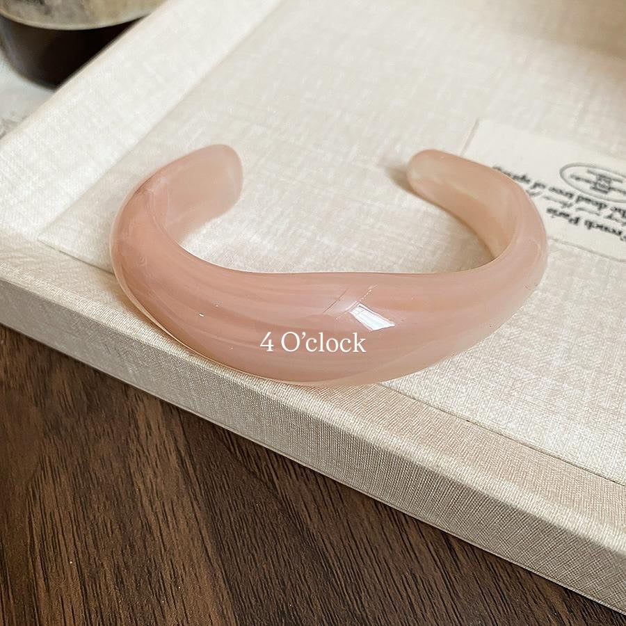 ✨HC97: Elastic Resin Bangles/Bracelet - Pink💗