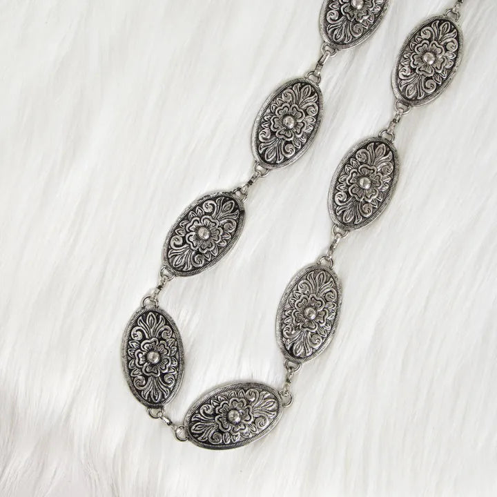 ✨WC25: Pinteresty Waist Chains: Peony Oval (Silver)💫