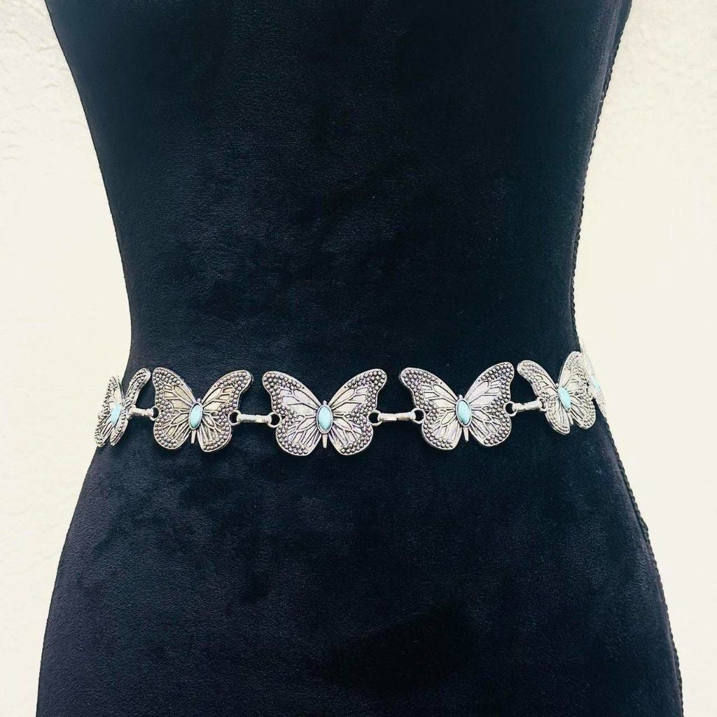 ✨WC04: Pinteresty Waist Chains: Vintage Butterfly Silver💫