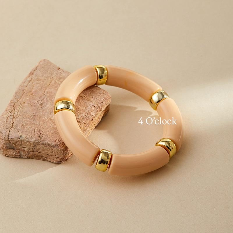 ✨HC75: Elastic Resin Bangles/Bracelet - Nude💗