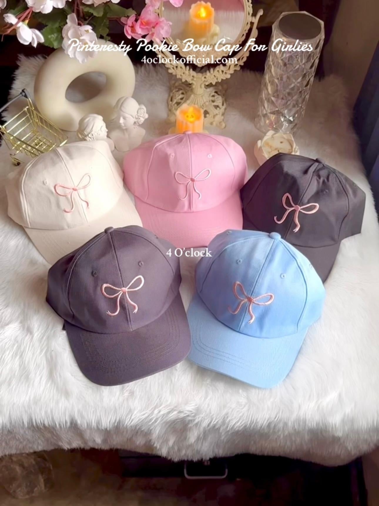 🧢🎀Pookie Bow Cap: Black🎀🧢