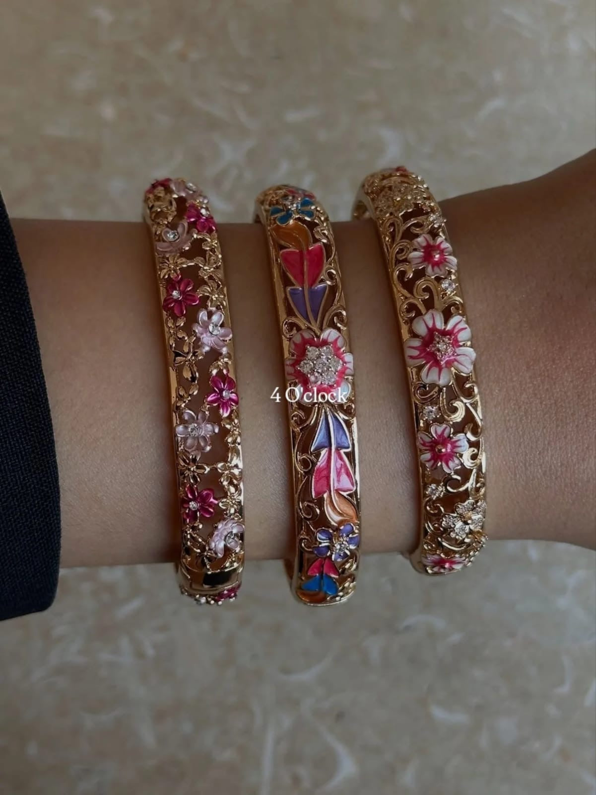 ✨🏰VC28: Cloisonné Vintage Victorian Bangles : Powder Blue 🌸🕯️