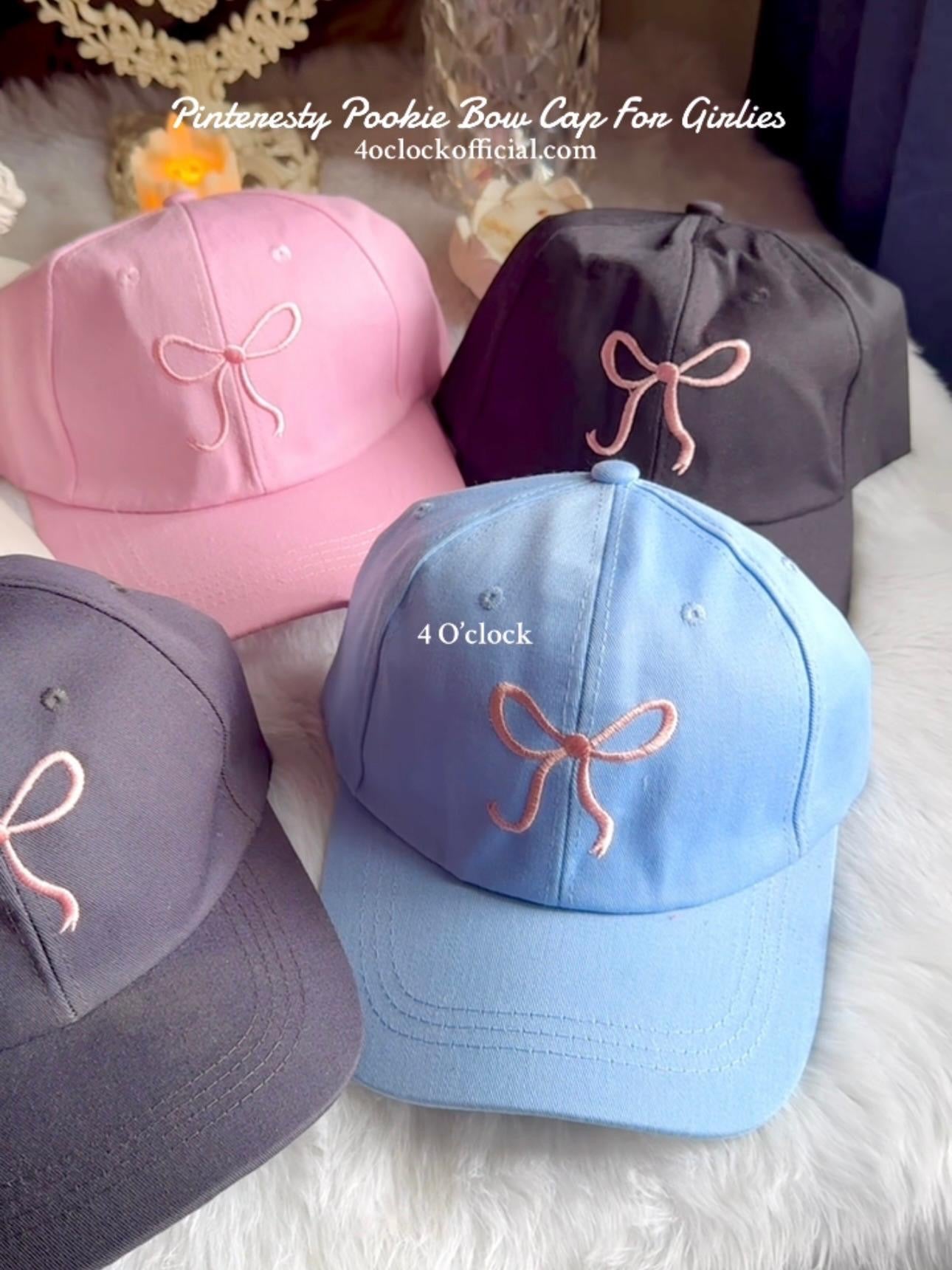 🧢🎀Pookie Bow Cap: Black🎀🧢