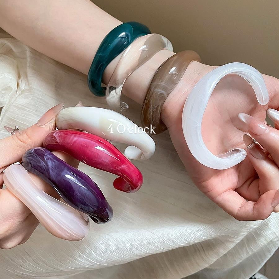 ✨HC93: Elastic Resin Bangles/Bracelet - Transparent💗