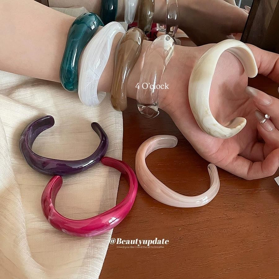 ✨HC93: Elastic Resin Bangles/Bracelet - Transparent💗