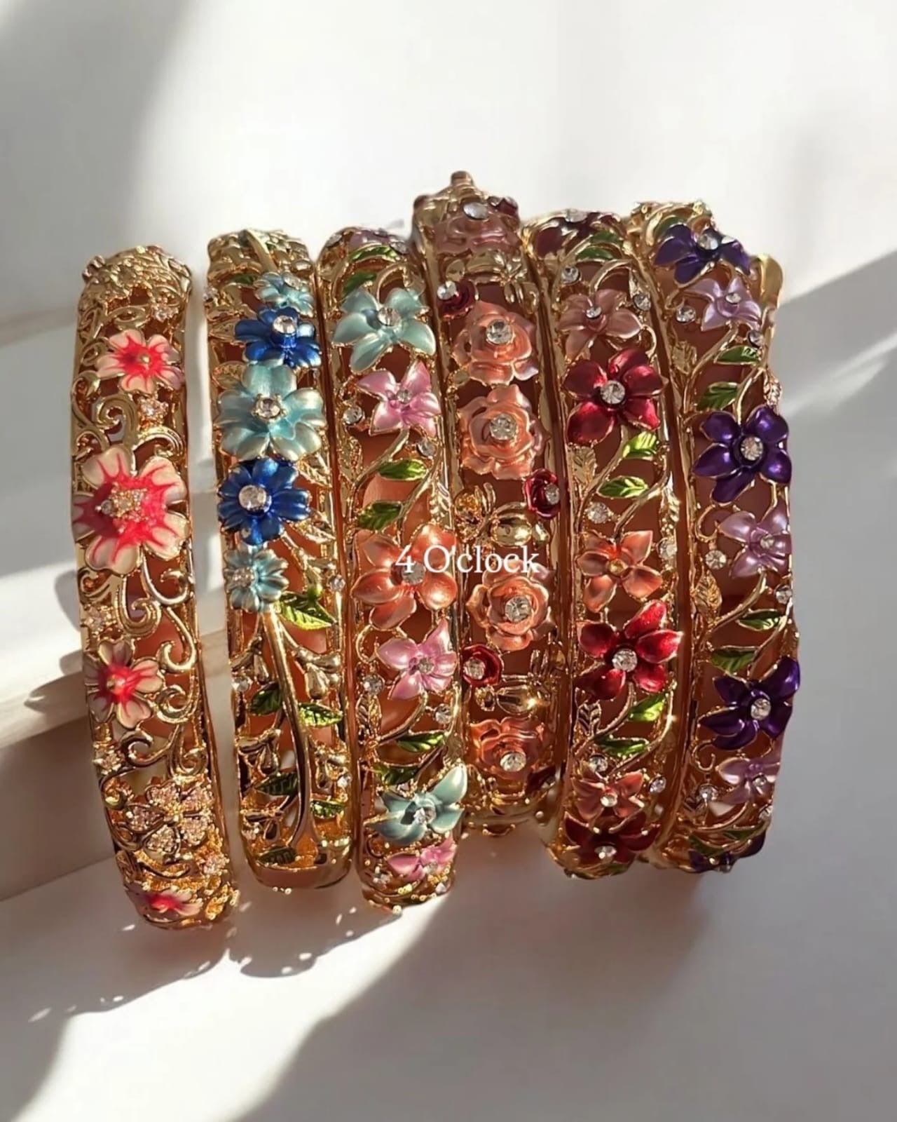 ✨🏰VC28: Cloisonné Vintage Victorian Bangles : Powder Blue 🌸🕯️