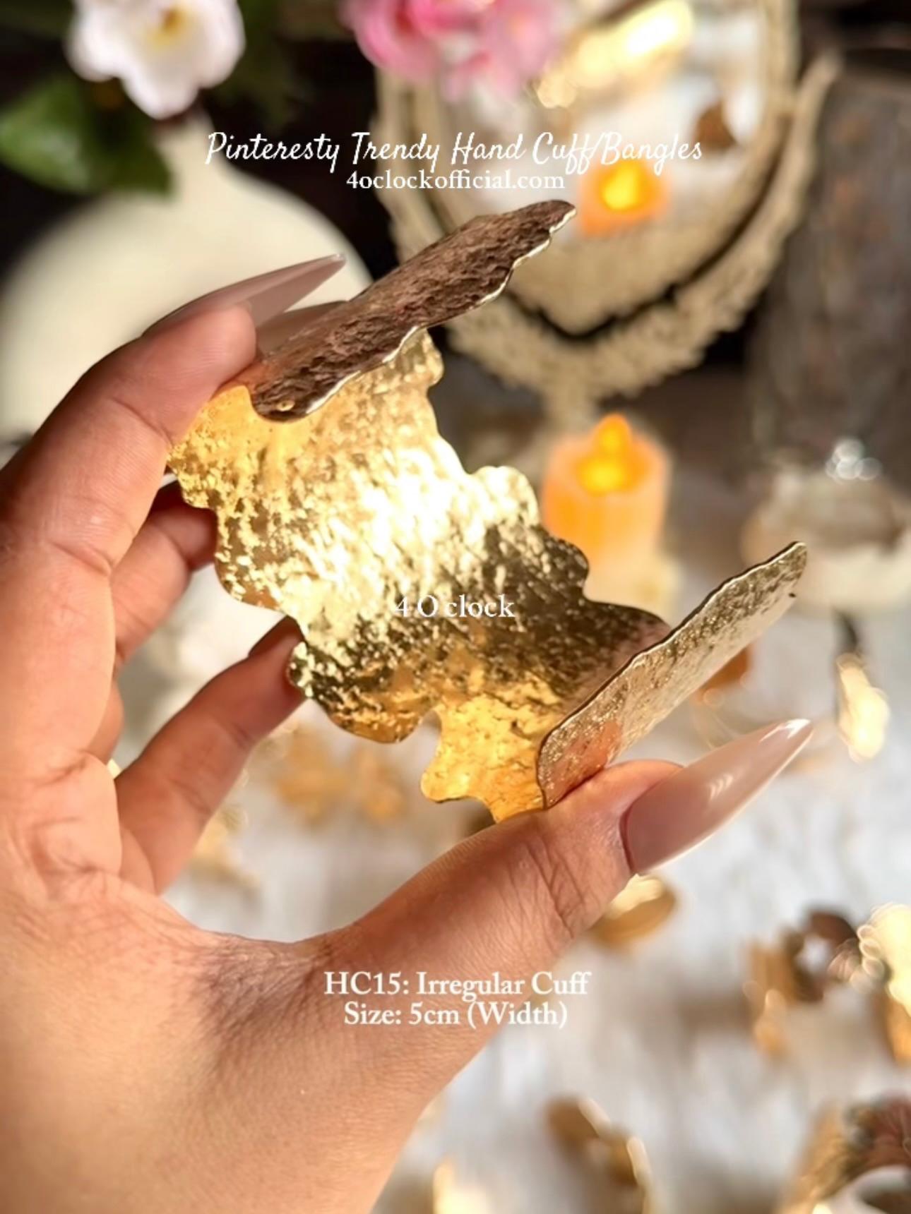 ✨HC15: Handcuff for Stack: Gold Irregular Bracelet ✨