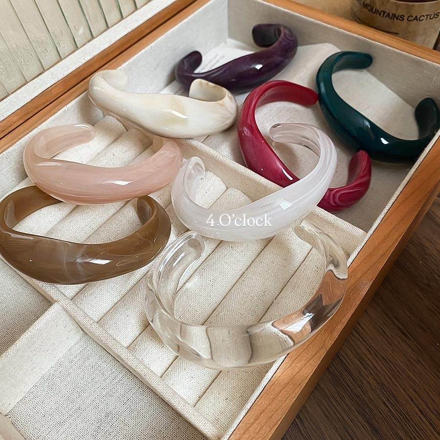 ✨HC98: Elastic Resin Bangles/Bracelet - Purple💗
