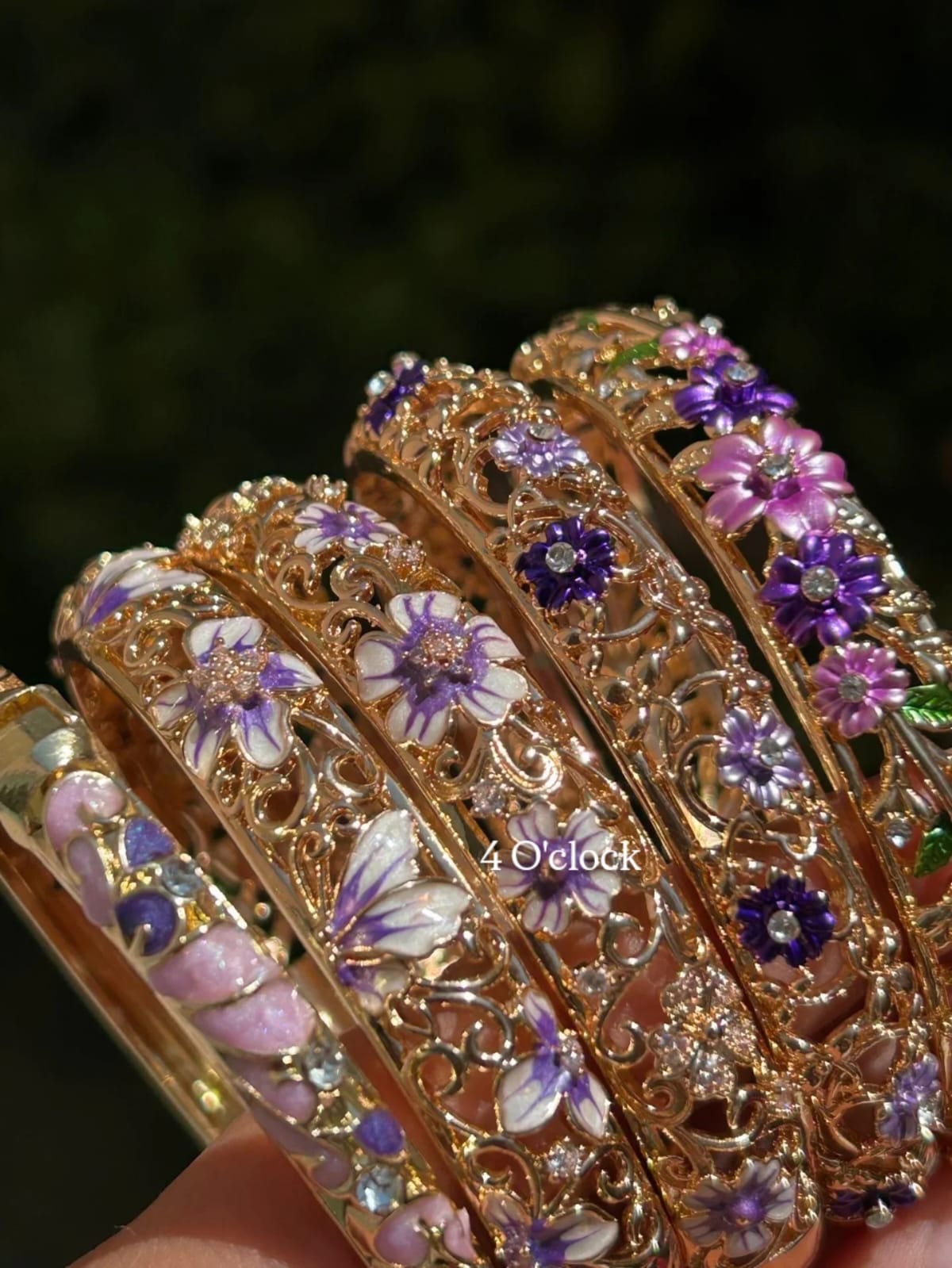 ✨🏰VC28: Cloisonné Vintage Victorian Bangles : Powder Blue 🌸🕯️