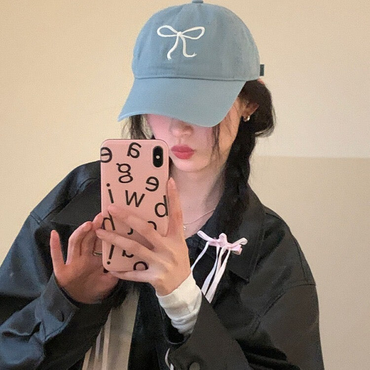🧢🎀Pookie Bow Cap: Blue🎀🧢