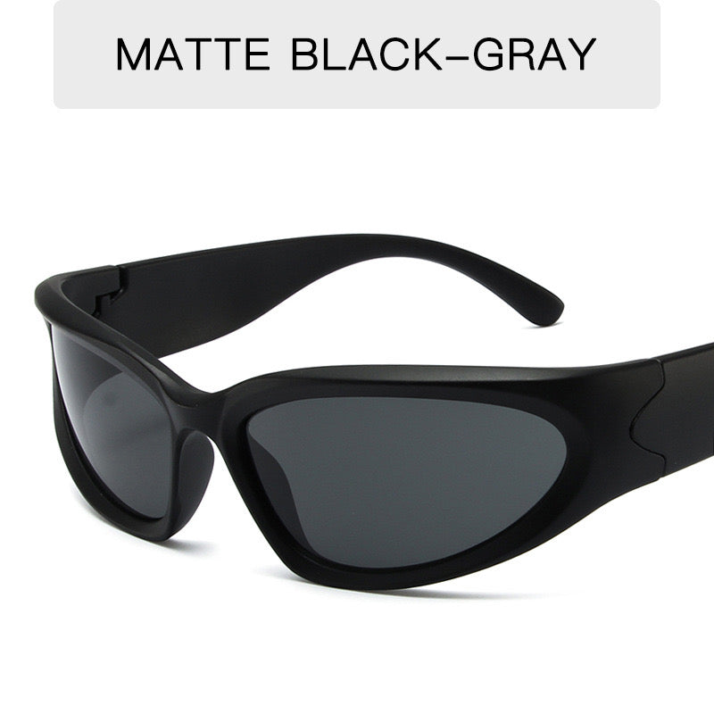 S04: Pinteresty Y2k Sports Sunglasses - Black (with box) Unisex