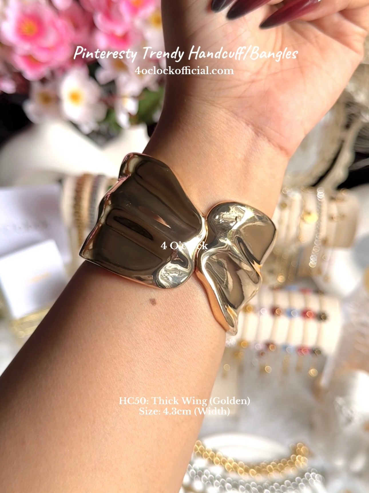 ✨HC50.G: Handcuff for Stack: Thick Wide (Golden)✨
