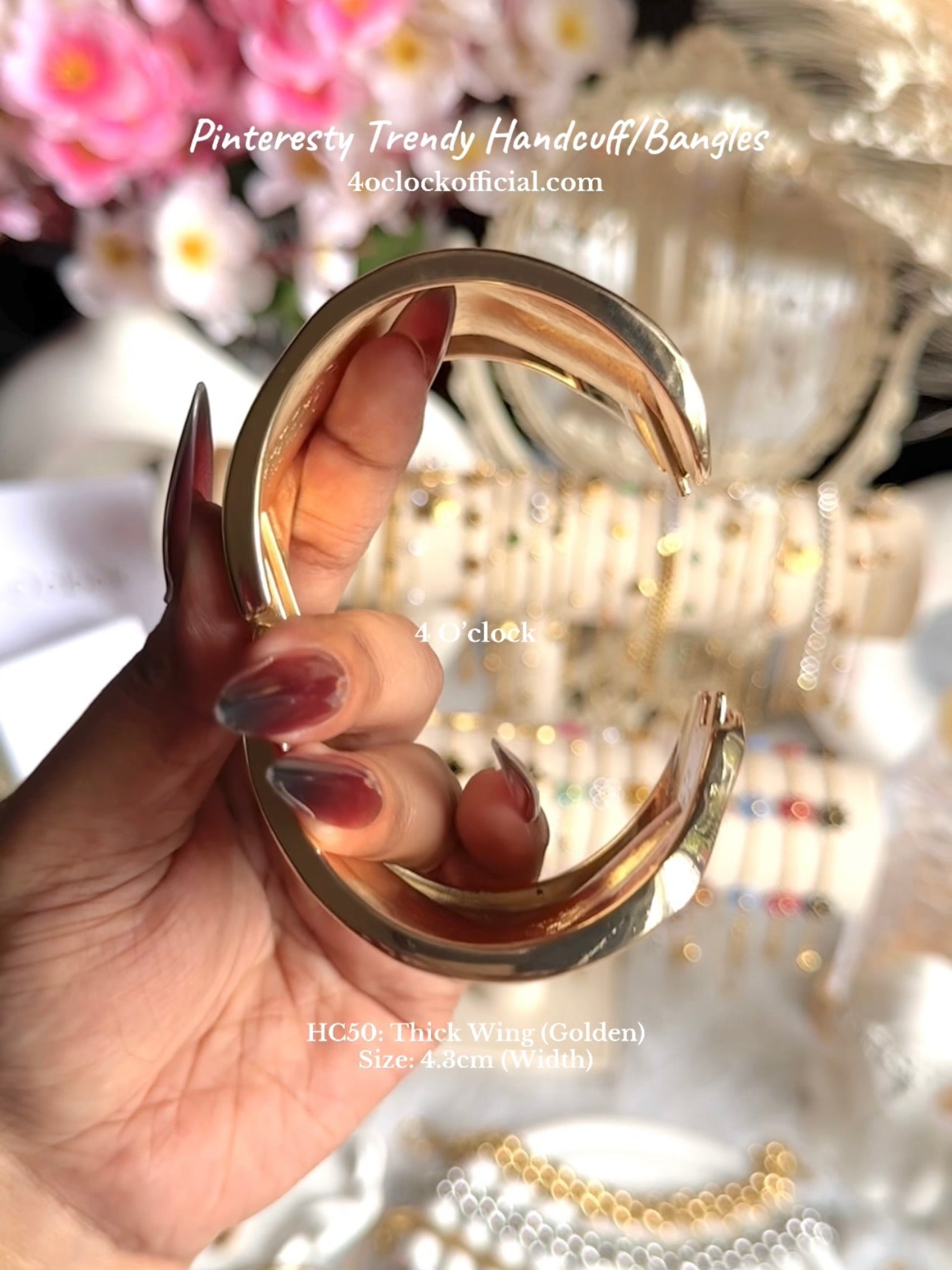 ✨HC50.G: Handcuff for Stack: Thick Wide (Golden)✨