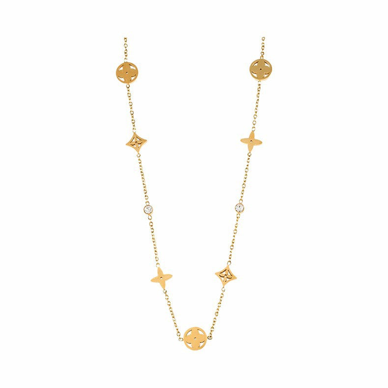 ✨P40: 18k Gold Plated Stainless Steel Pendant:4 Leaf Flowers✨ (NEW)