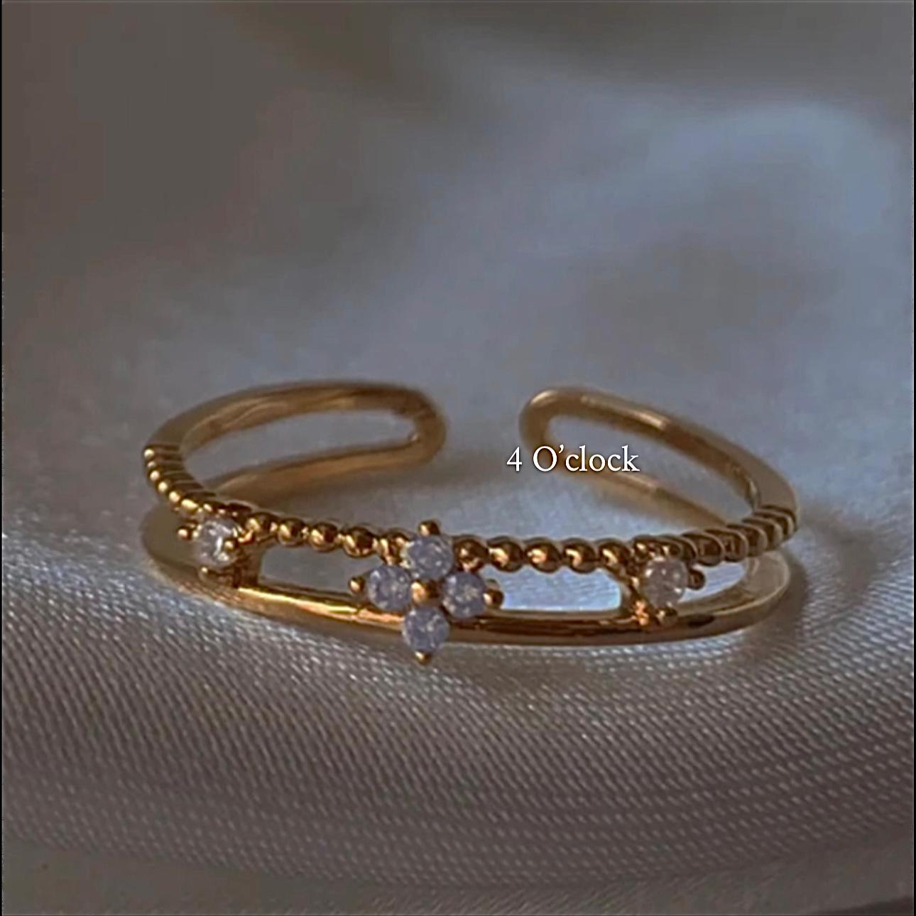 💍R164: Stainless Steel Zircon Minimalistic Finger Ring: White Lines (With Box)✨
