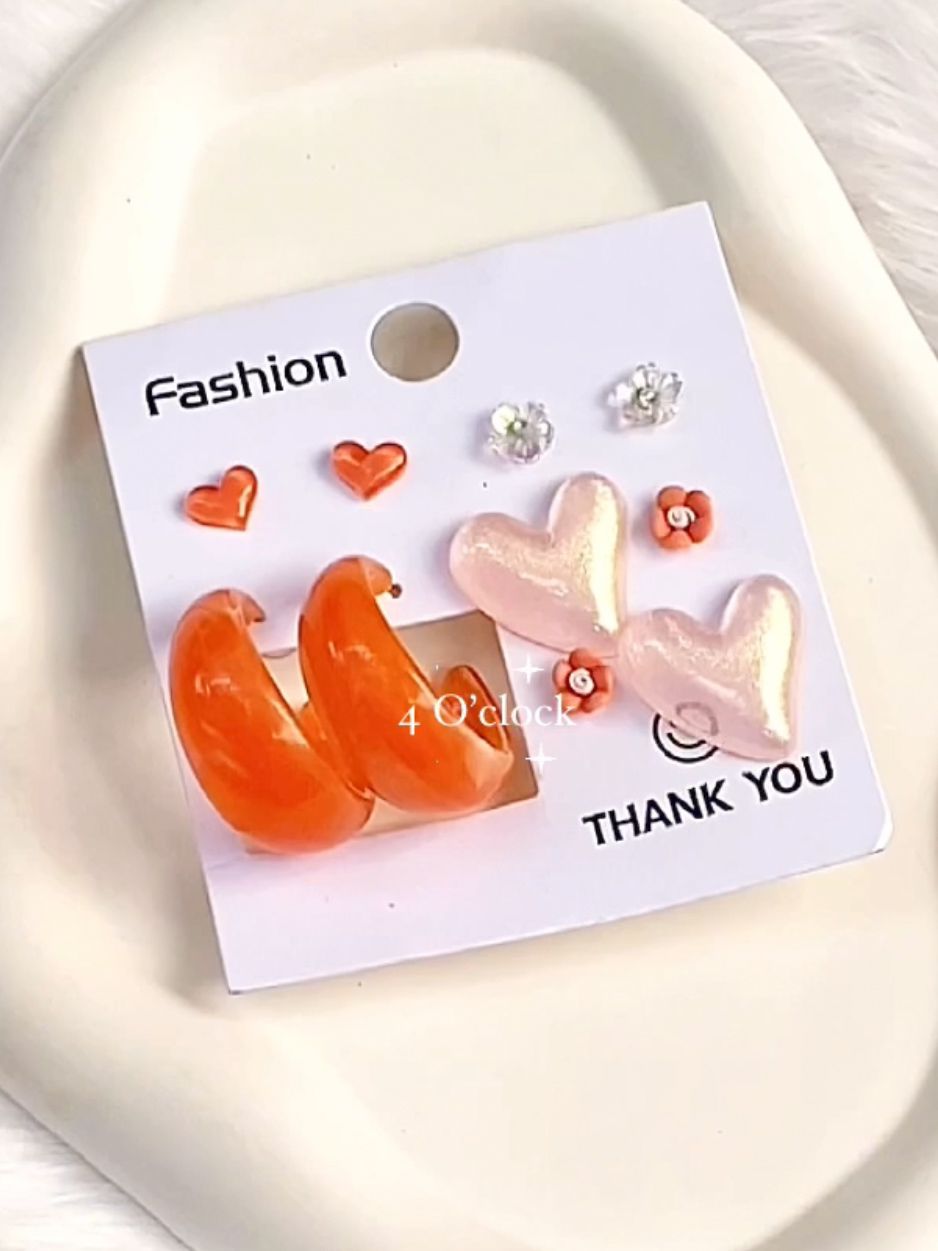 Multi colored earrings set: 18