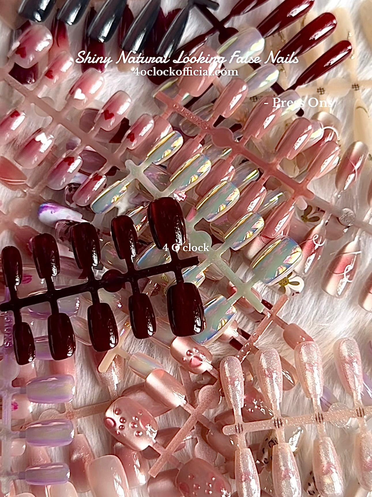 💅N30: Press On Nails: Pink Golden Shine.✨ Size XS